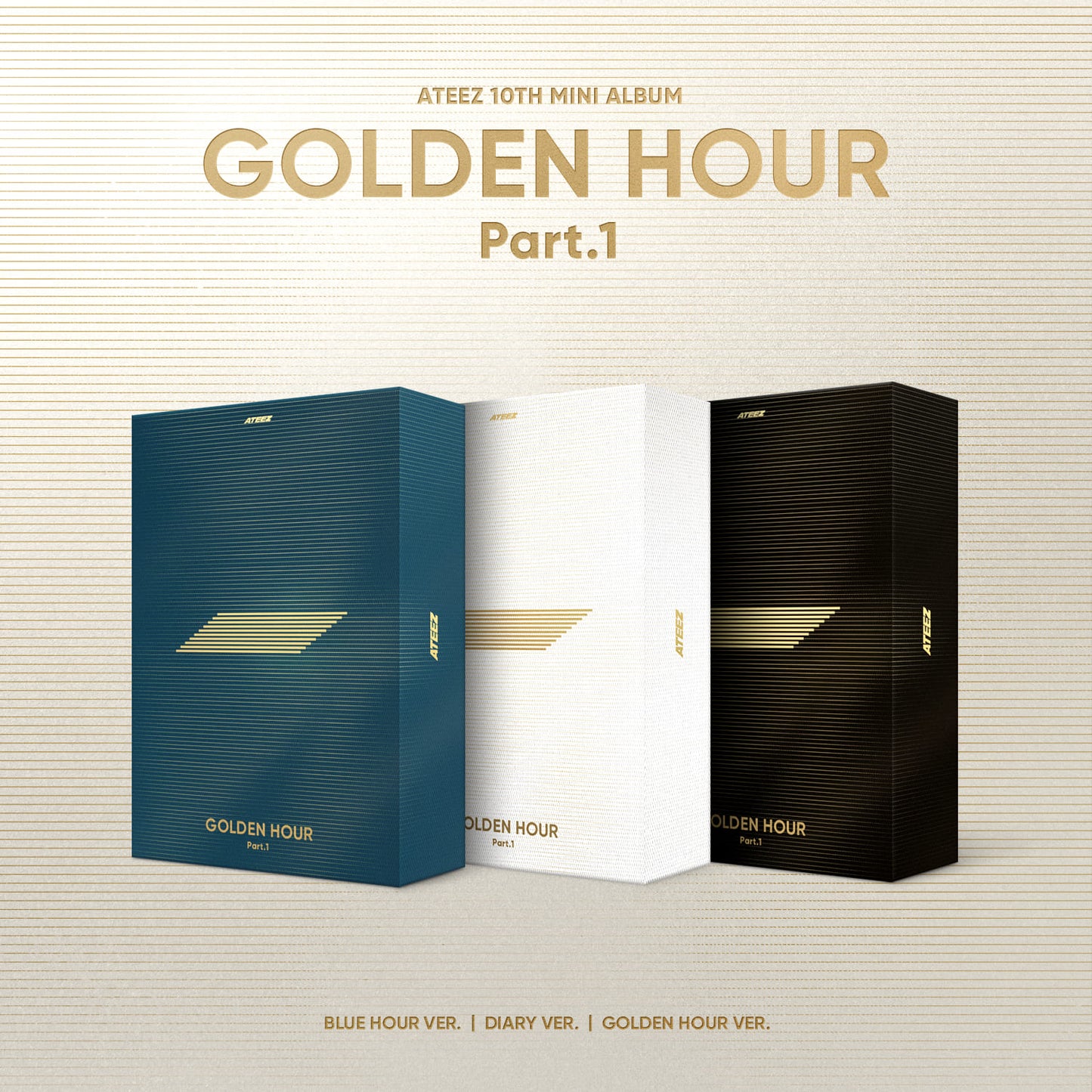 ATEEZ 10TH MINI ALBUM – GOLDEN HOUR : Part.1 (Random)