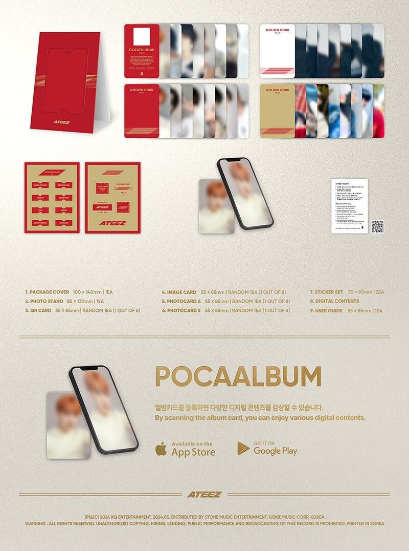 ATEEZ 10TH MINI ALBUM – GOLDEN HOUR : Part.1 (POCAALBUM)