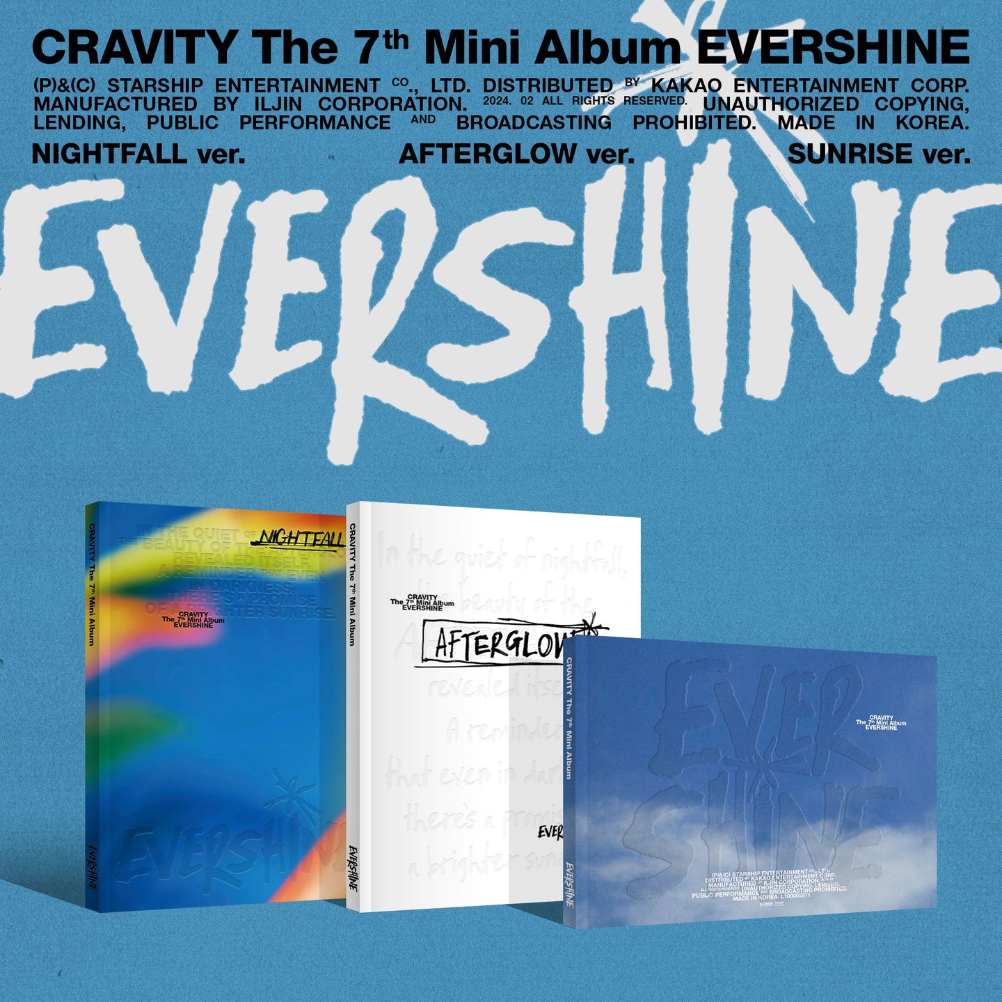 PRE-ORDER: CRAVITY Mini Album Vol. 7 – EVERSHINE (Random)