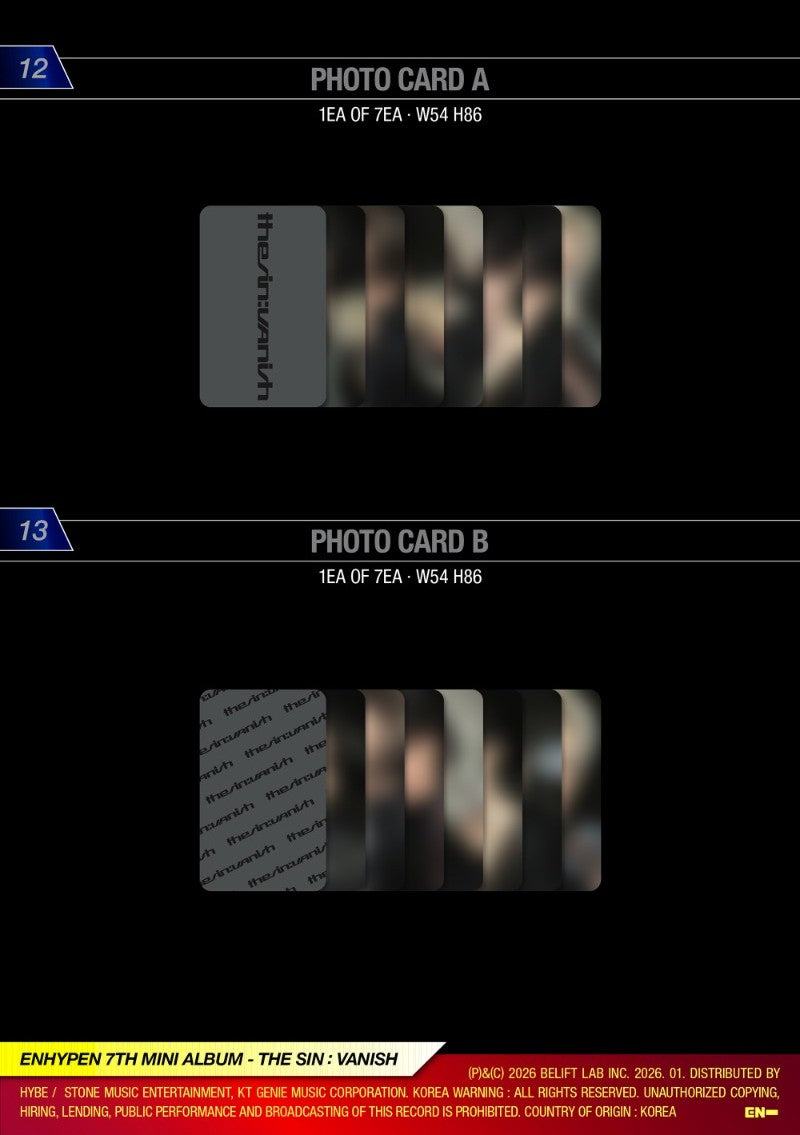 ENHYPEN – THE SIN : VANISH (Random)