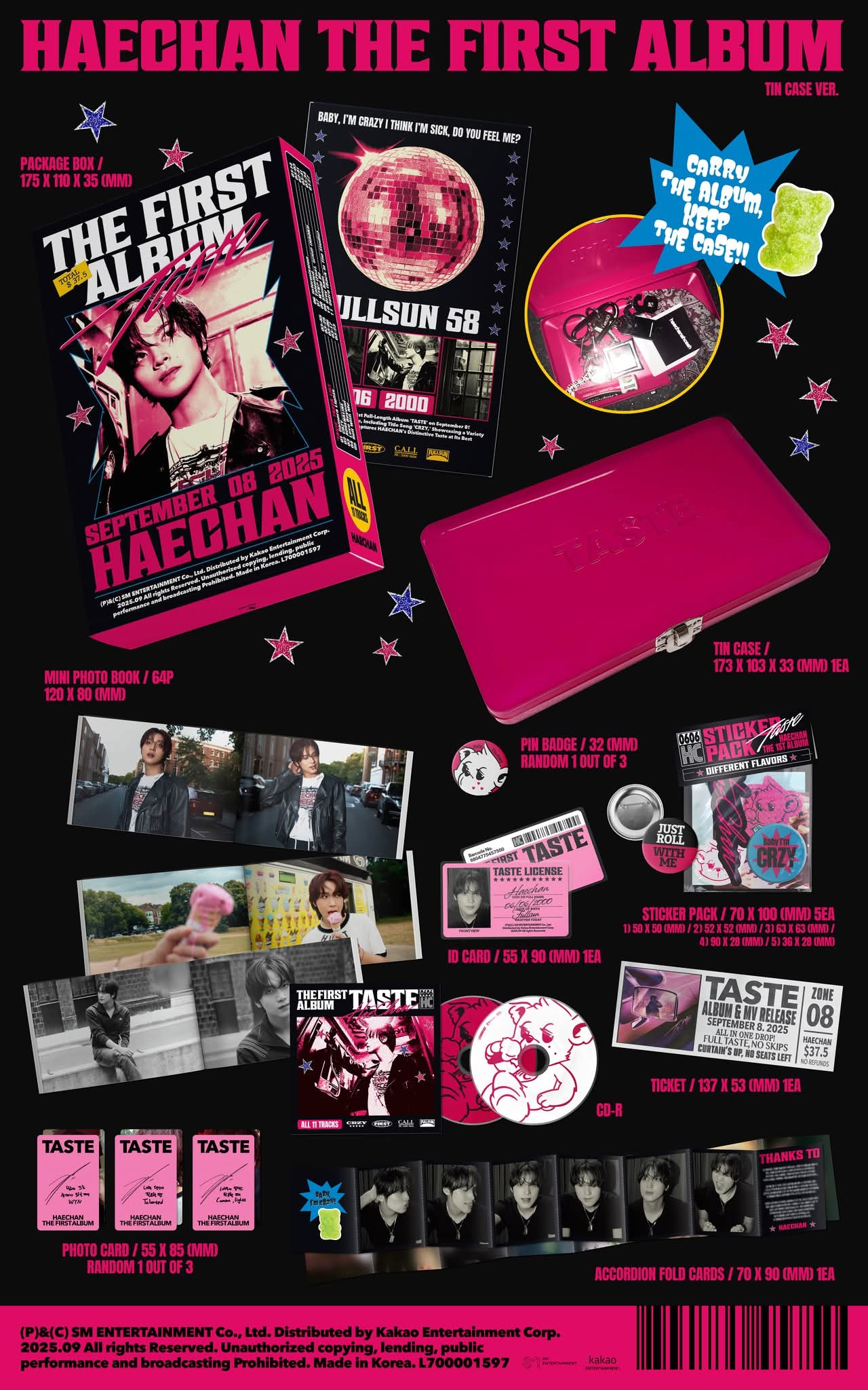 HAECHAN (NCT) 1st Album – TASTE (Tin Case Ver.)