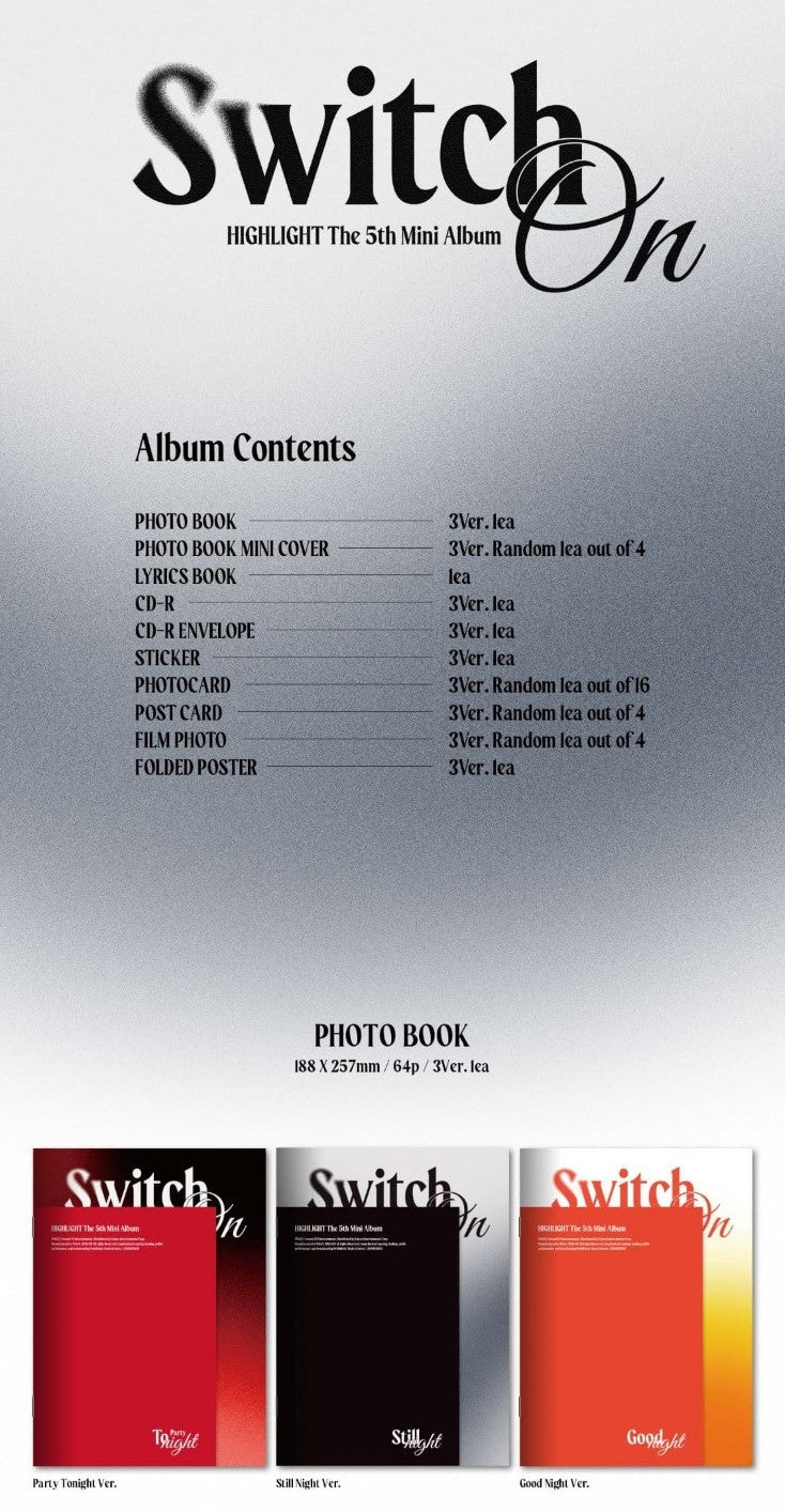Highlight 5th Mini Album – Switch On (Random)