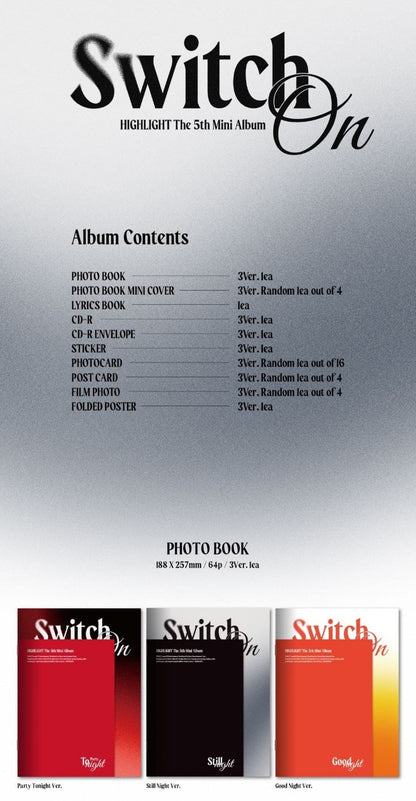 Highlight 5th Mini Album – Switch On (Random)