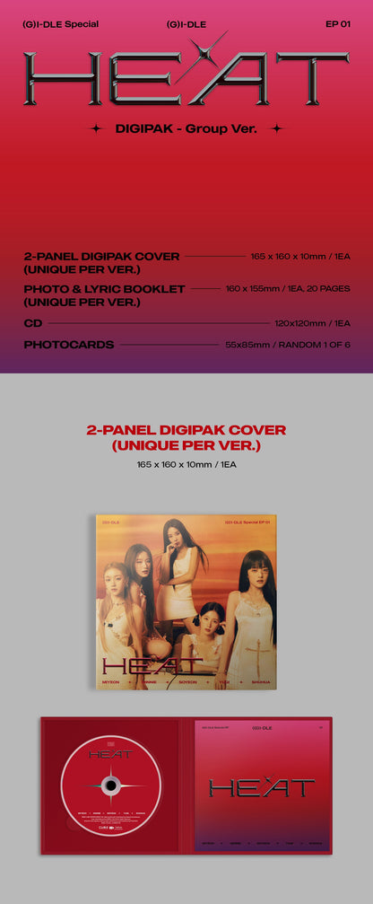 (G)I-DLE Special EP 01 - HEAT (DIGIPAK - Group Ver.)