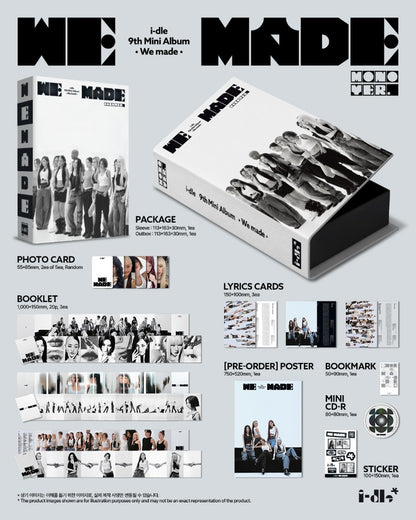PRE-ORDER: i-dle 9th Mini Album - We made (Mono ver. + Crow ver.)