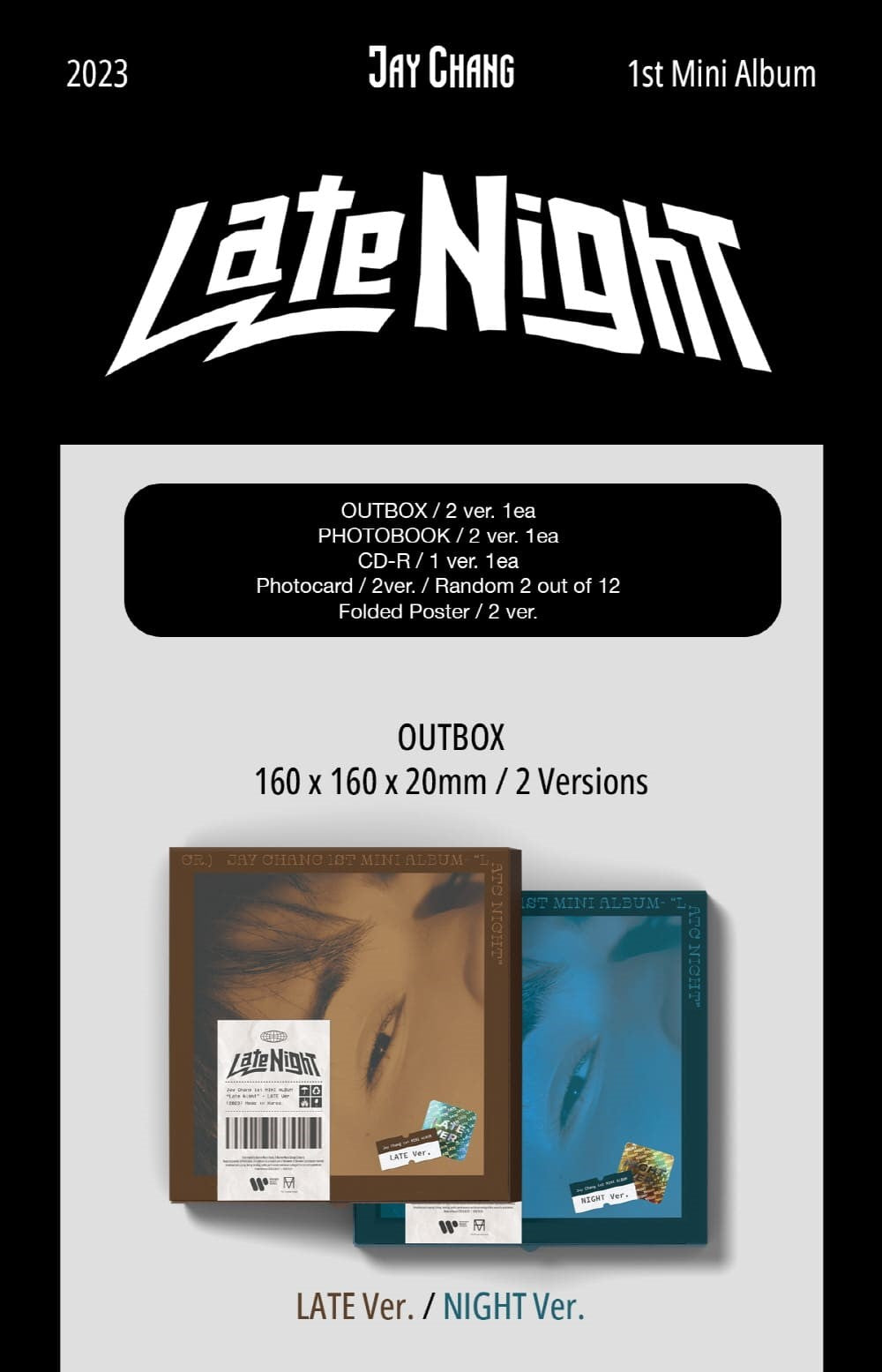 Jay Chang 1st Mini Album – Late Night (Random)