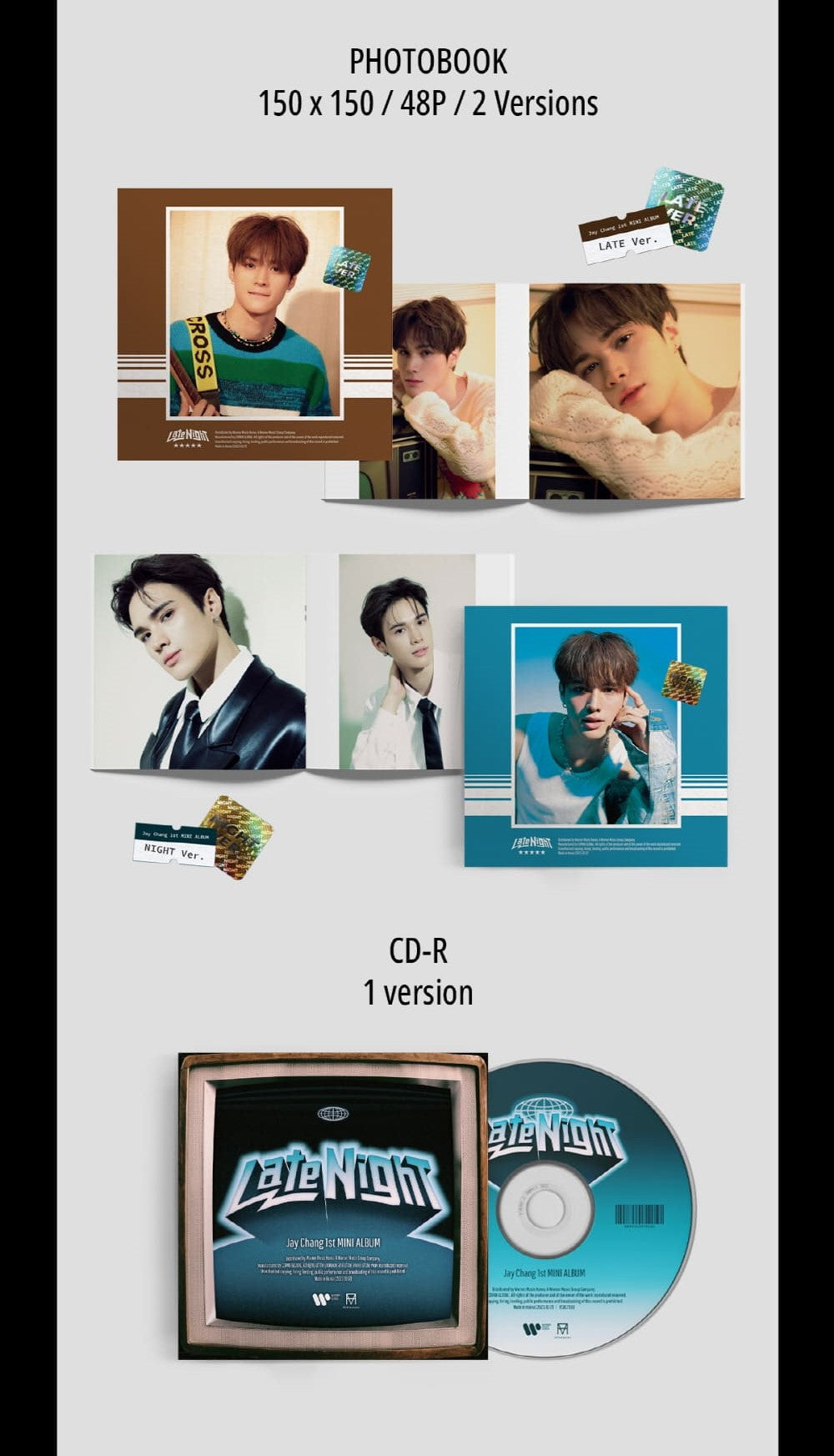 Jay Chang 1st Mini Album – Late Night (Random)