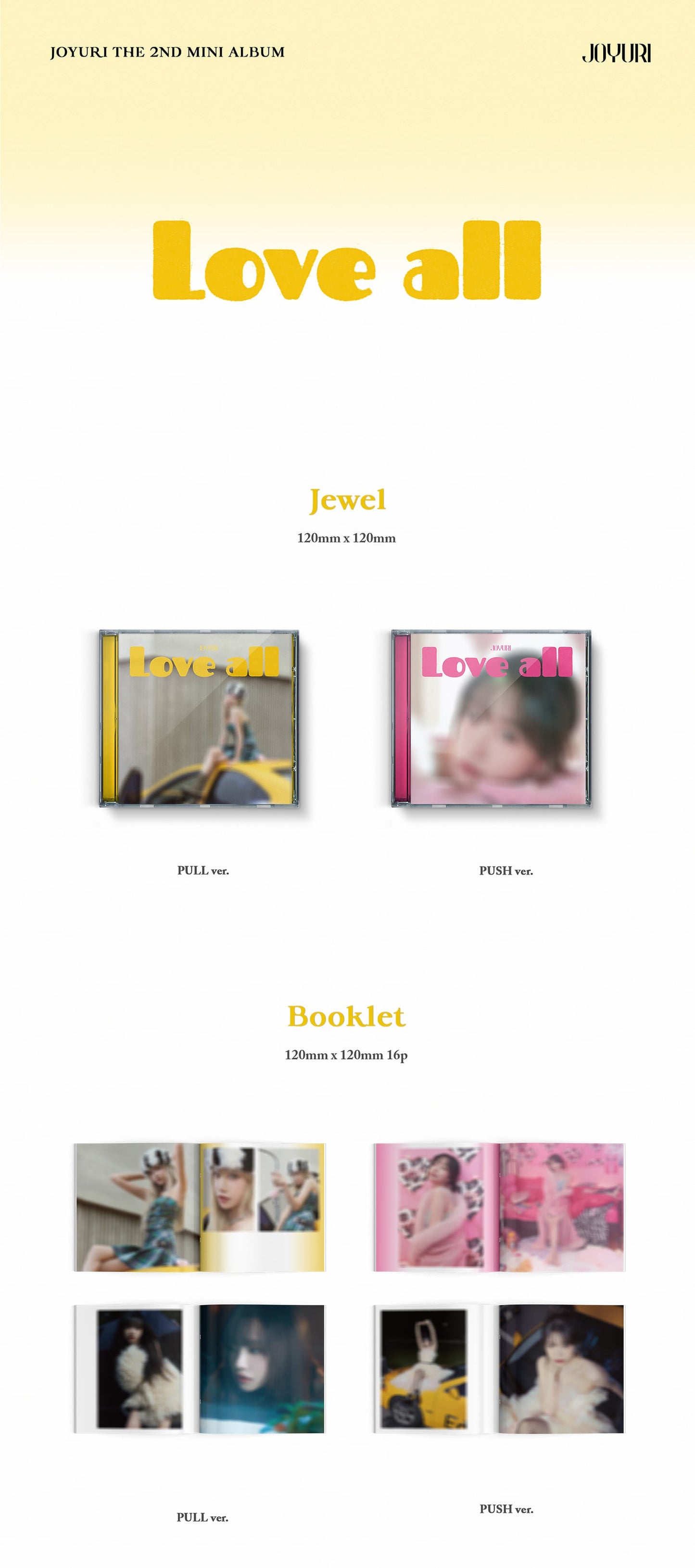 JO YURI Mini Album Vol. 2 - LOVE ALL (Jewel Ver.) (Random)