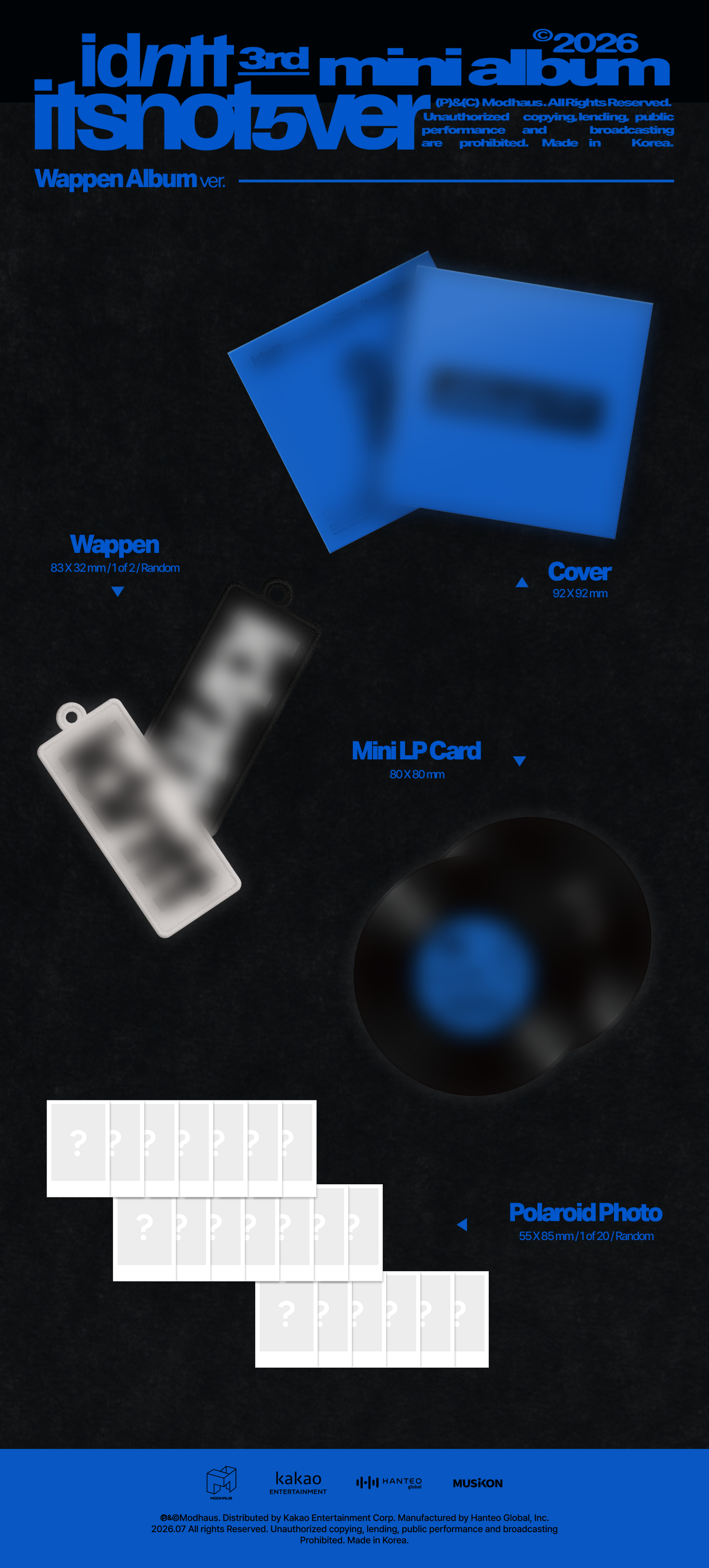 idntt 3rd Mini Album - itsnotver (Wappen Album)