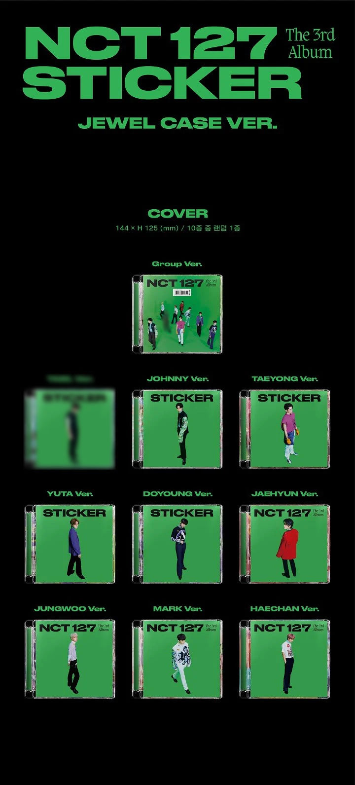 [PRE-OWNED] NCT 127 Album Vol. 3 - Sticker (Jewel Case Ver.)