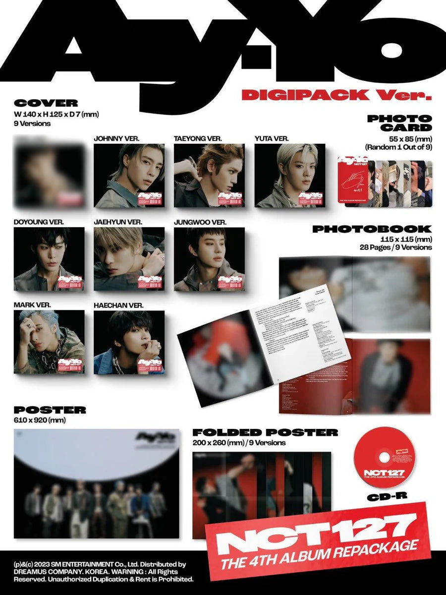 NCT 127 Album Vol. 4 (Repackage) - Ay-Yo (Digipack Ver.) (Random)