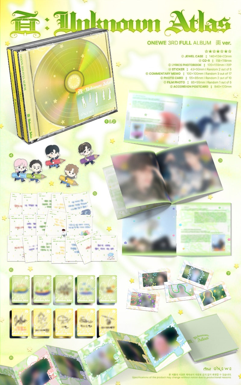 PRE-ORDER: ONEWE 3rd Full Album - 面 : Unknown Atlas (面 Ver.)