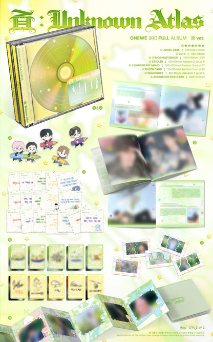 PRE-ORDER: ONEWE 3rd Full Album - 面 : Unknown Atlas (面 Ver.)