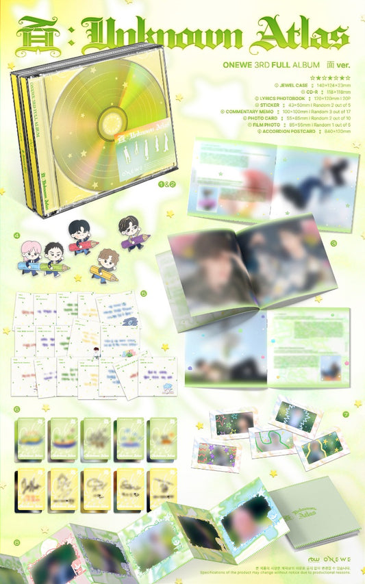 PRE-ORDER: ONEWE 3rd Full Album - 面 : Unknown Atlas (面 Ver.)