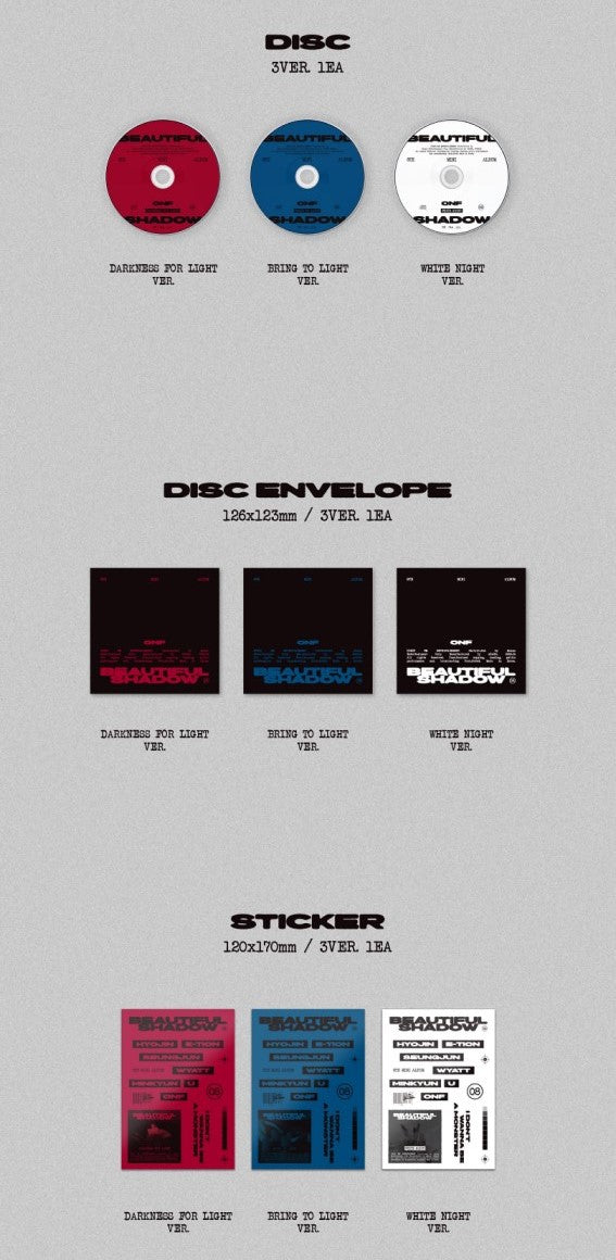 ONF 8TH MINI ALBUM – BEAUTIFUL SHADOW (Random)