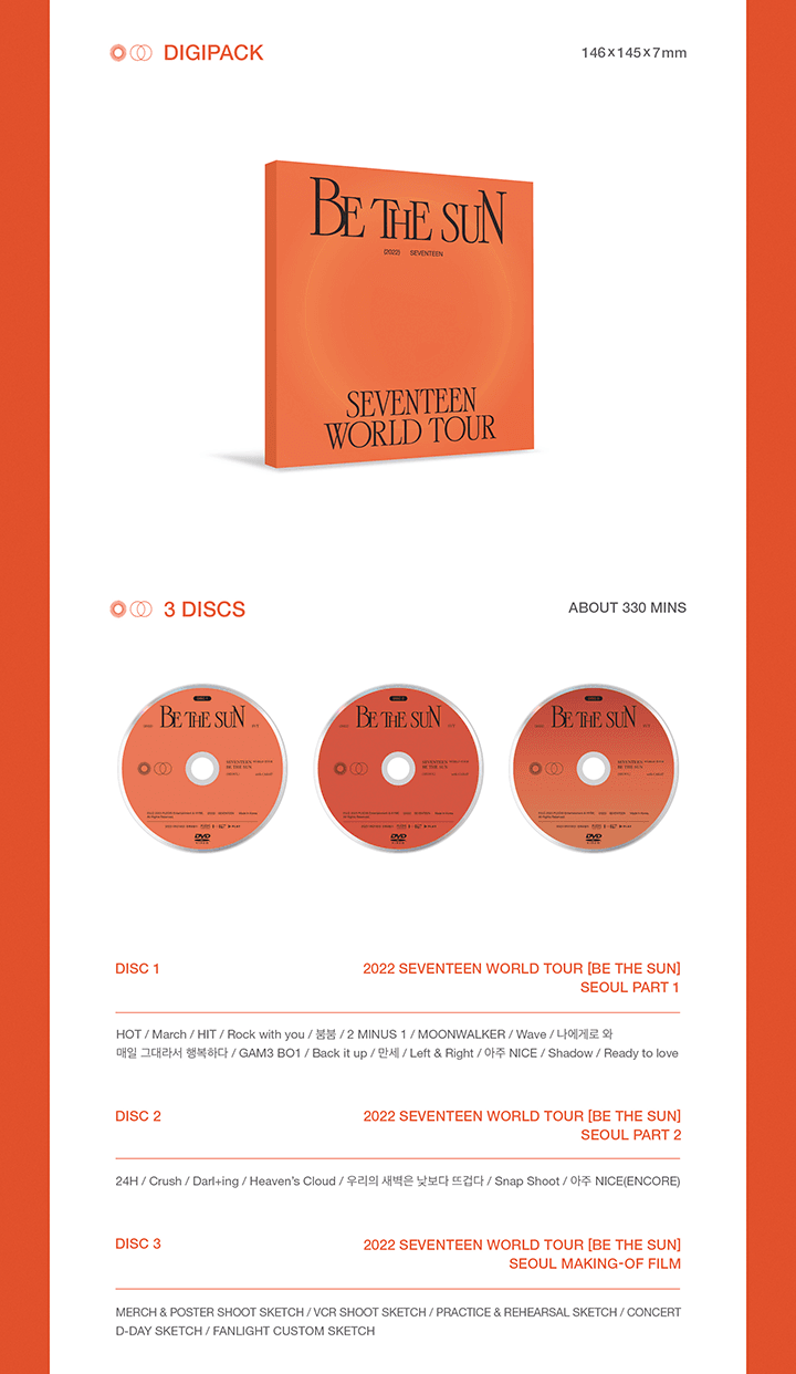 SEVENTEEN - WORLD TOUR [BE THE SUN - SEOUL] DVD