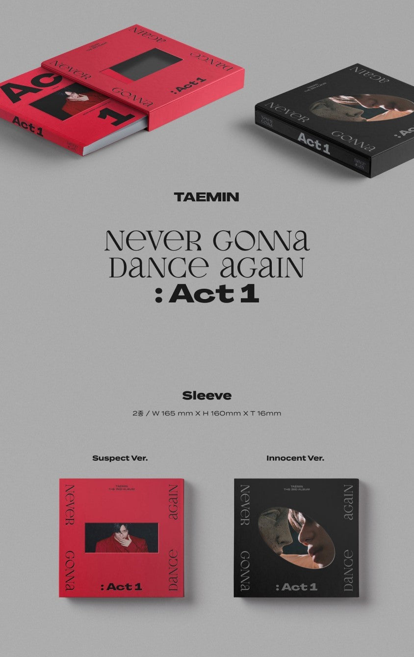 Taemin (SHINee) Album Vol. 3 - Never Gonna Dance Again : Act 1 (Random)