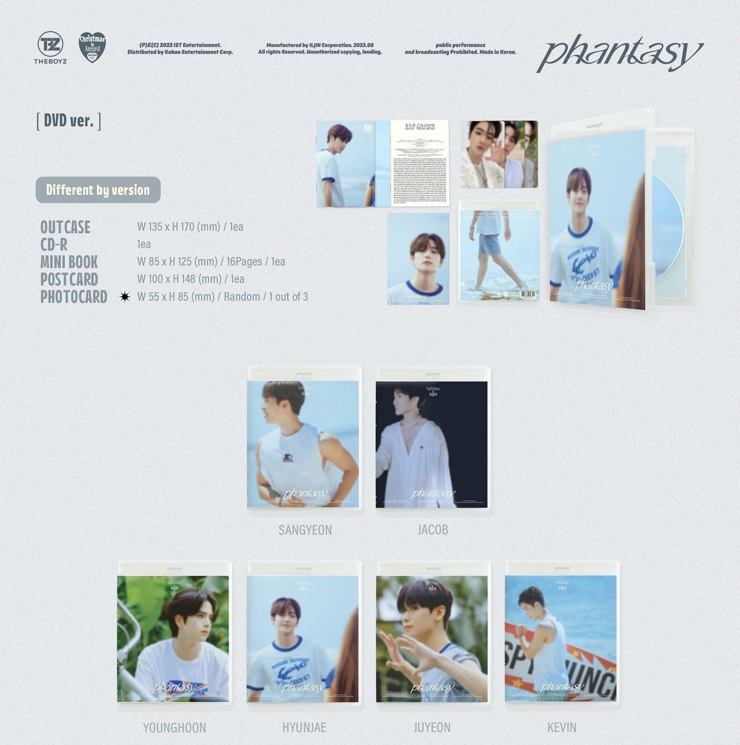 THE BOYZ Album Vol. 2 - [PHANTASY] Pt.1 Christmas In August (DVD Ver.) (Random)