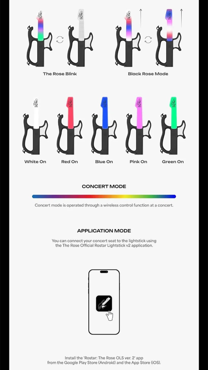 PRE-ORDER: THE ROSE - OFFICIAL LIGHT STICK V2 : ROSTAR