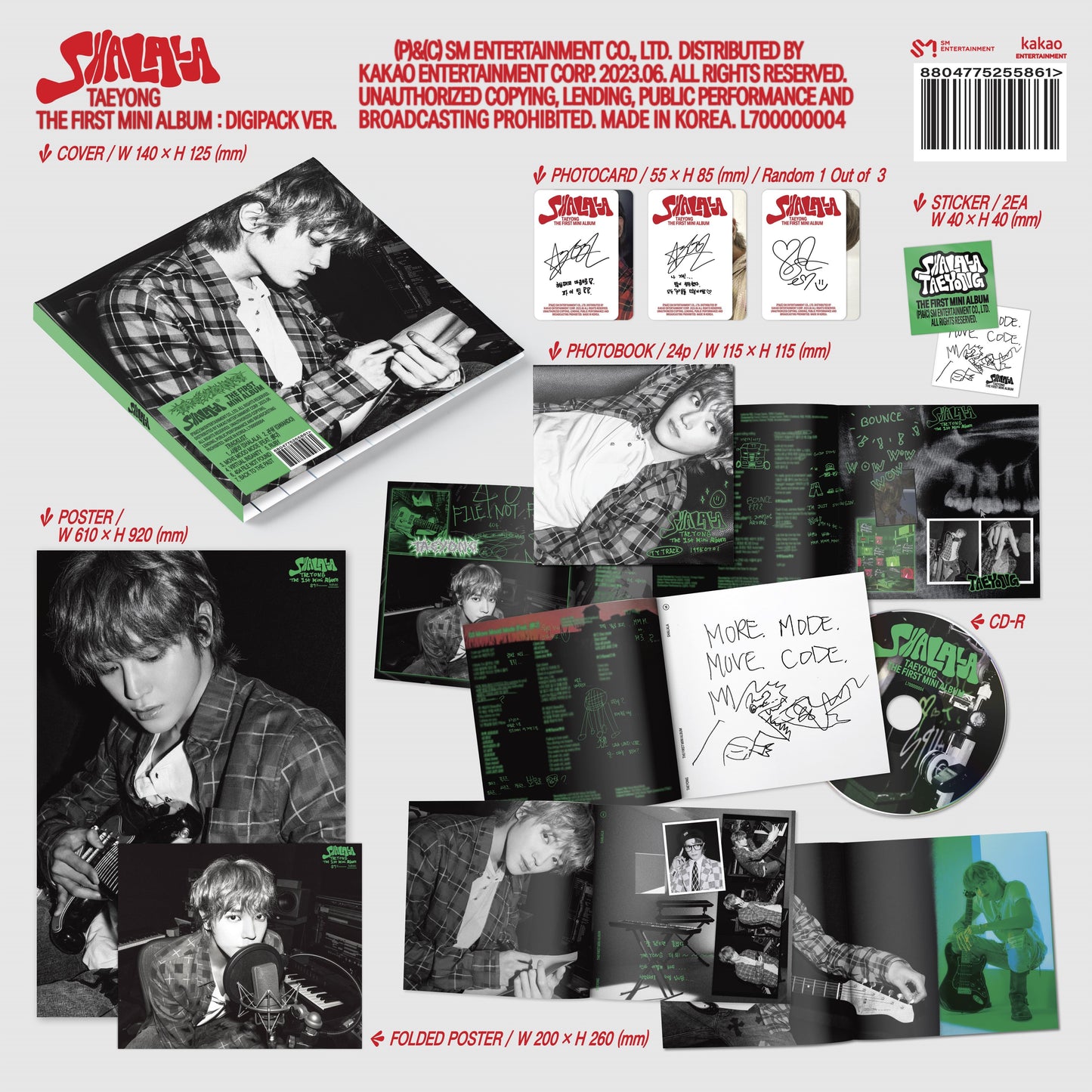 TAEYONG MINI Album Vol. 1 - SHALALA (Digipack Ver.)