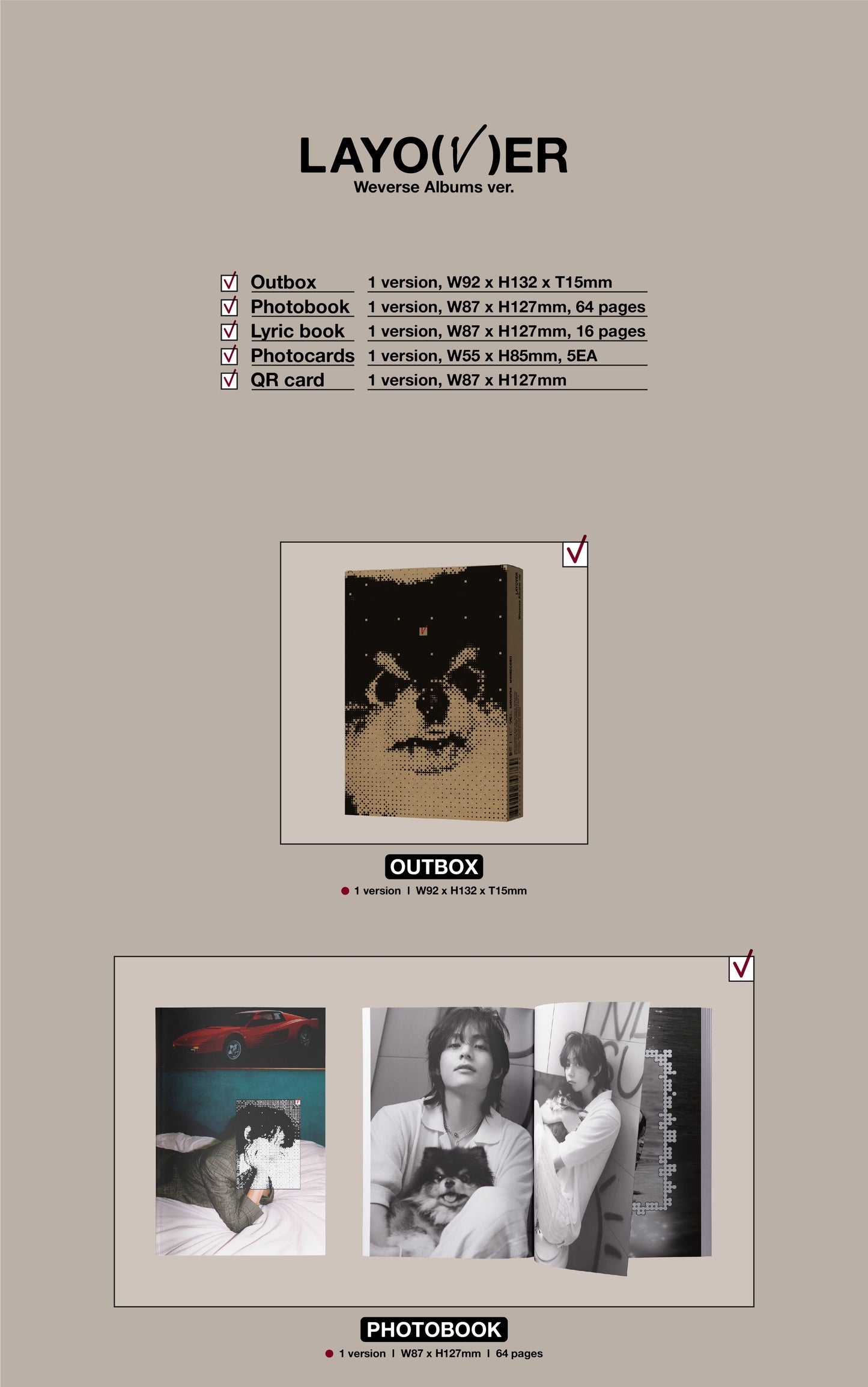 V (BTS) - Layover (Weverse Albums Ver.)