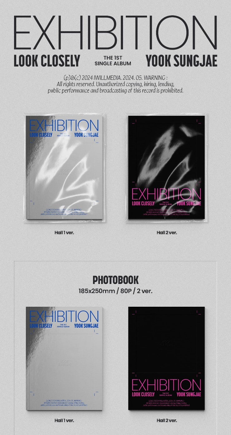 YOOK SUNG JAE﻿ THE 1ST SINGLE ALBUM – EXHIBITION Look Closely (Random)