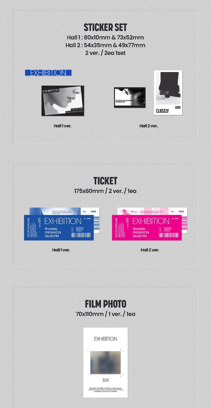YOOK SUNG JAE﻿ THE 1ST SINGLE ALBUM – EXHIBITION Look Closely (Random)