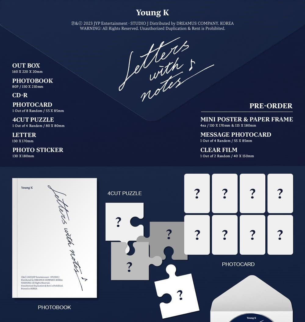 Young K (Day6) – Letters with notes