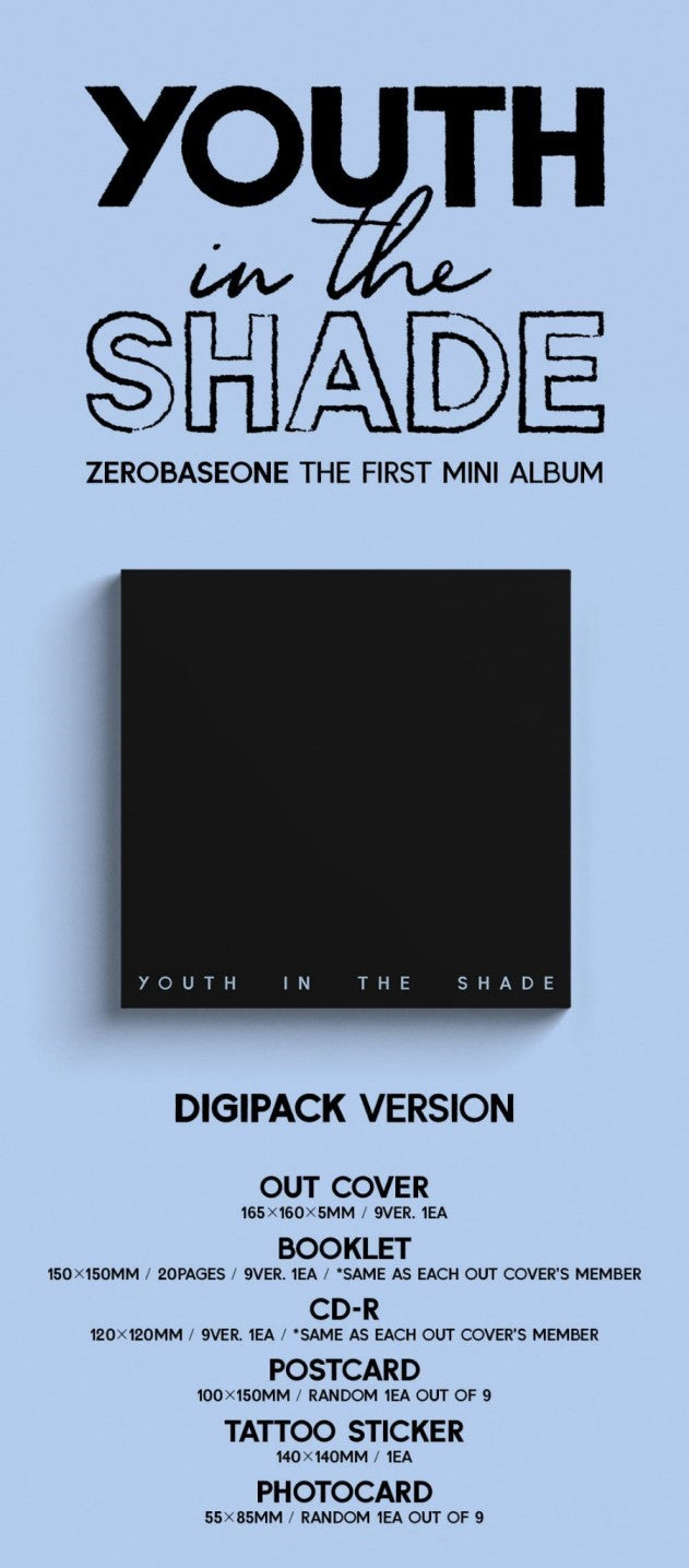 [PRE-OWNED] ZEROBASEONE Mini Album Vol. 1 - YOUTH IN THE SHADE (Digipack Ver.)
