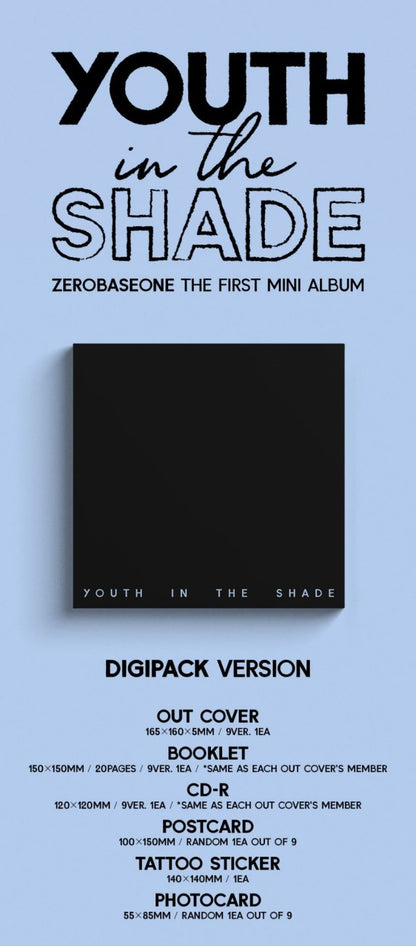 [PRE-OWNED] ZEROBASEONE Mini Album Vol. 1 - YOUTH IN THE SHADE (Digipack Ver.)