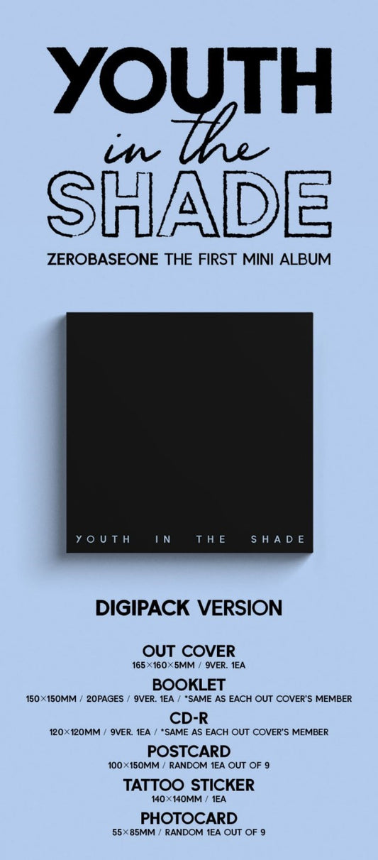 [PRE-OWNED] ZEROBASEONE Mini Album Vol. 1 - YOUTH IN THE SHADE (Digipack Ver.)