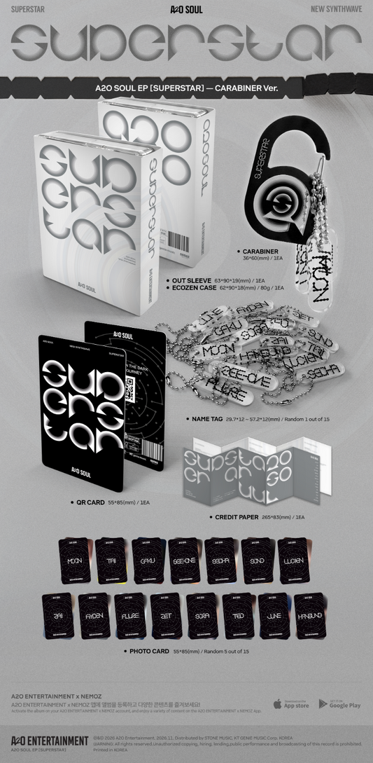 PRE-ORDER: A2O SOUL 1st EP Album - SUPERSTAR (Carabiner Ver.)