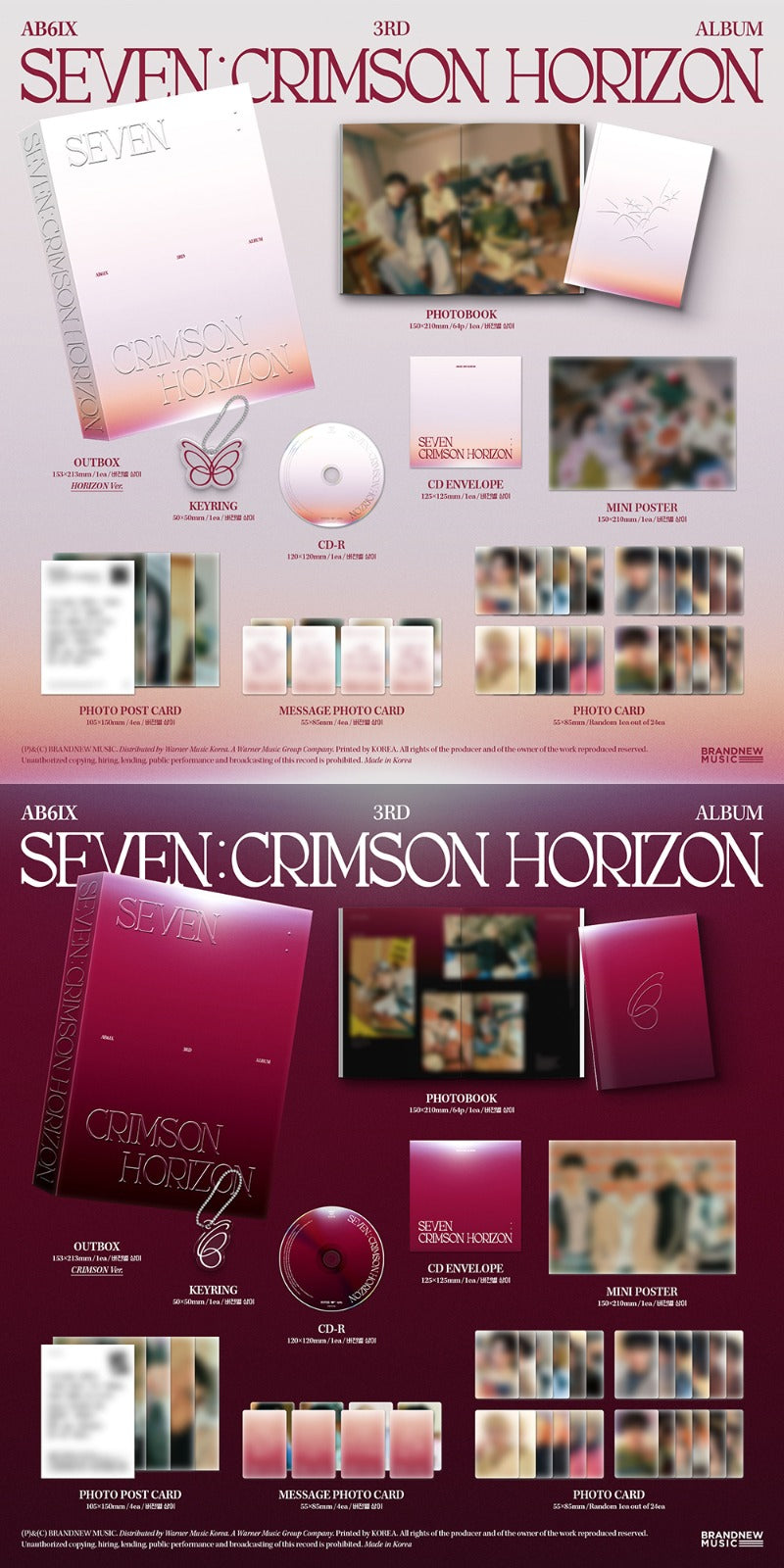 AB6IX 3rd Album - SEVEN : CRIMSON HORIZON (Photobook Ver.) (Random)