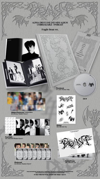 ALPHA DRIVE ONE The 2nd Mini Album - UNBREAKABLE : 少年BEAST (Fragile Beast Ver.)