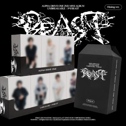 PRE-ORDER: ALPHA DRIVE ONE The 2nd Mini Album - UNBREAKABLE : 少年BEAST (Hissing Ver.) (Random)