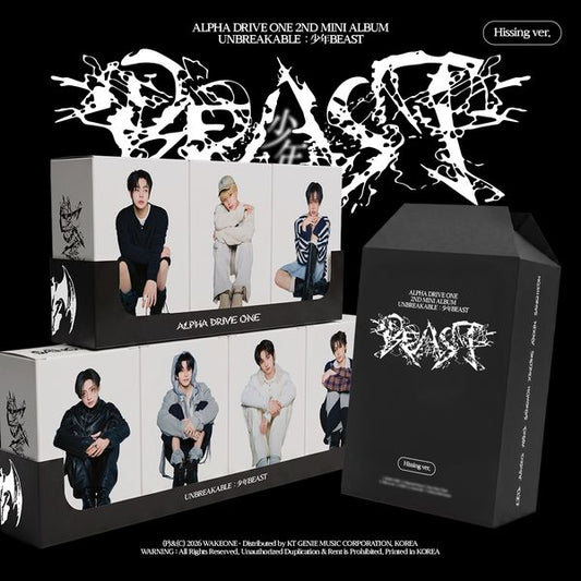 PRE-ORDER: ALPHA DRIVE ONE The 2nd Mini Album - UNBREAKABLE : 少年BEAST (Hissing Ver.) (Random)