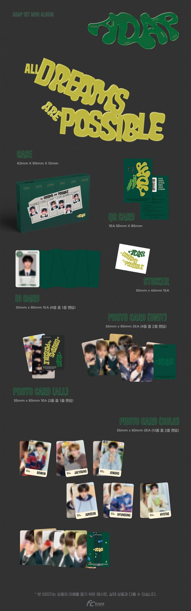 PRE-ORDER: ADAP 1st Mini Album - ALL DREAMS ARE POSSIBLE (PLATFORM Ver.)