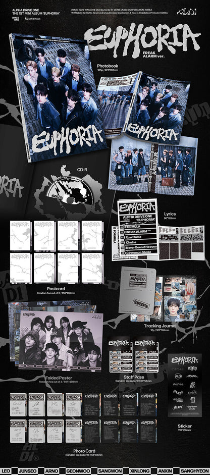 ALPHA DRIVE ONE The 1st Mini Album - EUPHORIA (FREAK ALARM Ver.)