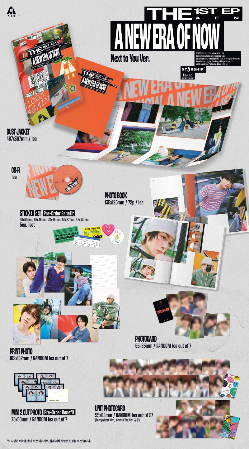 AEN The 1st EP Album - A NEW ERA OF NOW (Everywhere Ver. / Next To You Ver.)