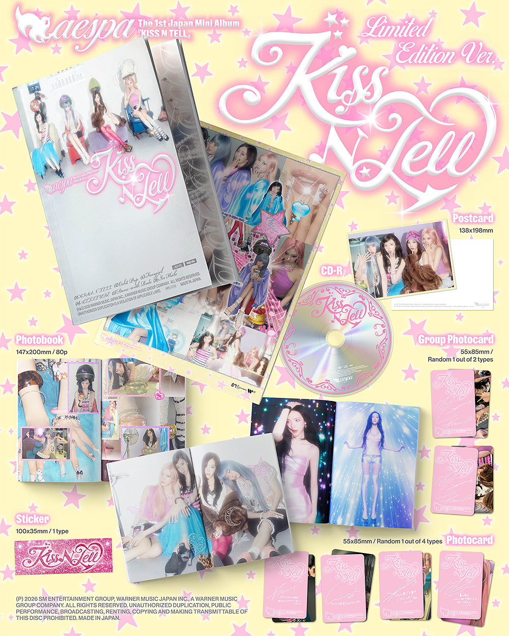 PRE-ORDER: aespa 1st Mini Album - KISS N TELL [Japanese Edition]