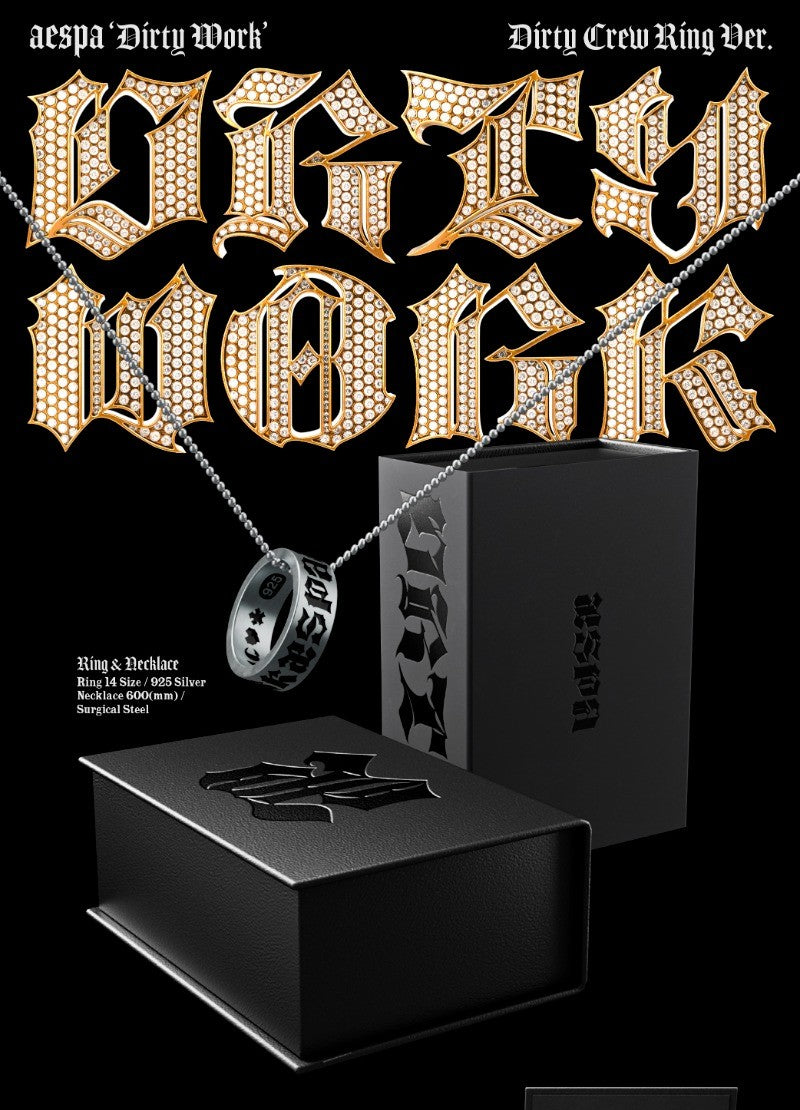 aespa Dirty Crew Ring ver. 新品未開封 AESPA Single Album - Dirty Work (Dirty Crew Ring Ver) – Kpop Omo