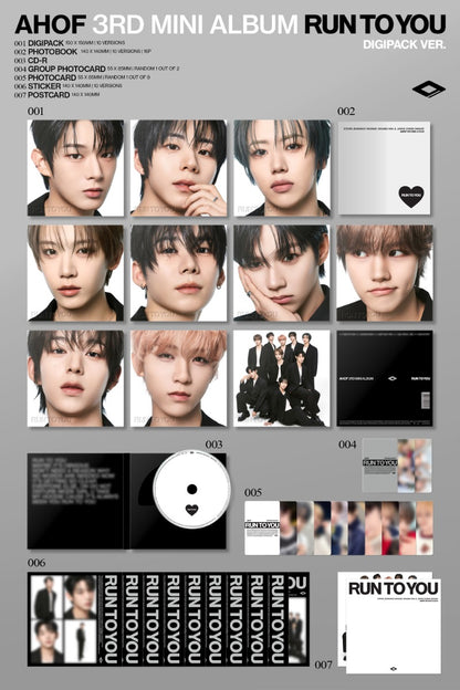 PRE-ORDER: AHOF The 3rd Mini Album - RUN TO YOU (Digipack Ver.) (Random)