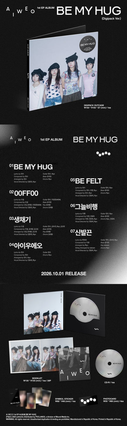 PRE-ORDER: AIWEO 1st EP Album - BE MY HUG (Digipack Ver.)