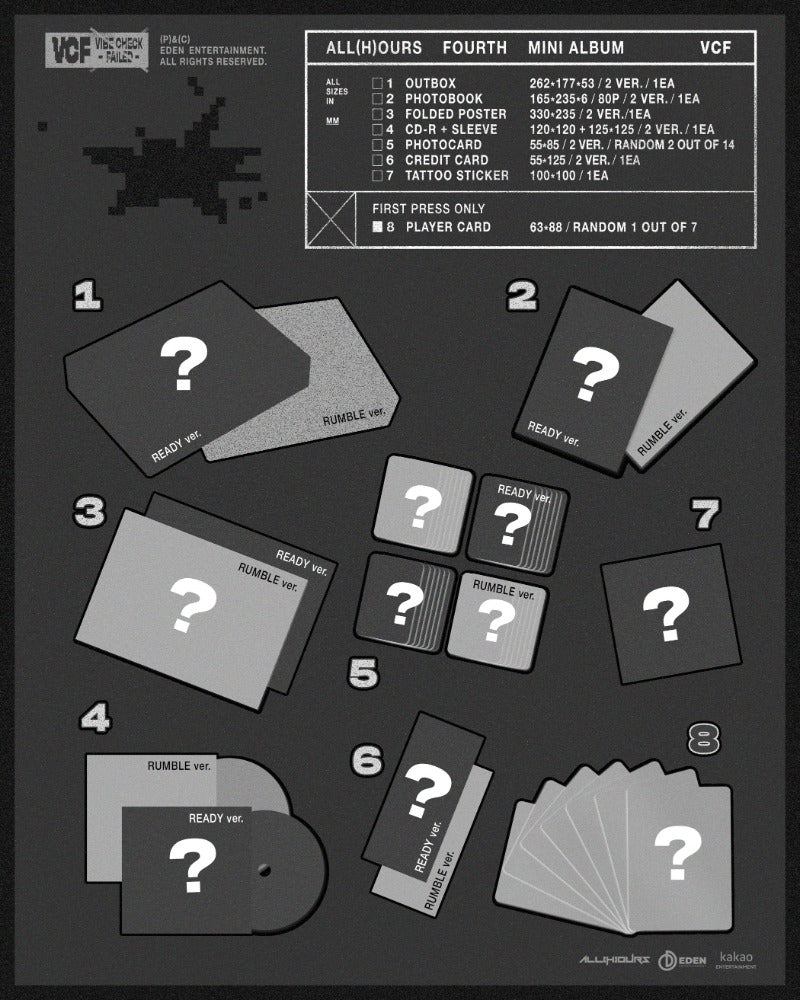 ALL(H)OURS 4th Mini Album - VCF (Random)