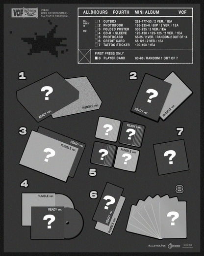 ALL(H)OURS 4th Mini Album - VCF (Random)