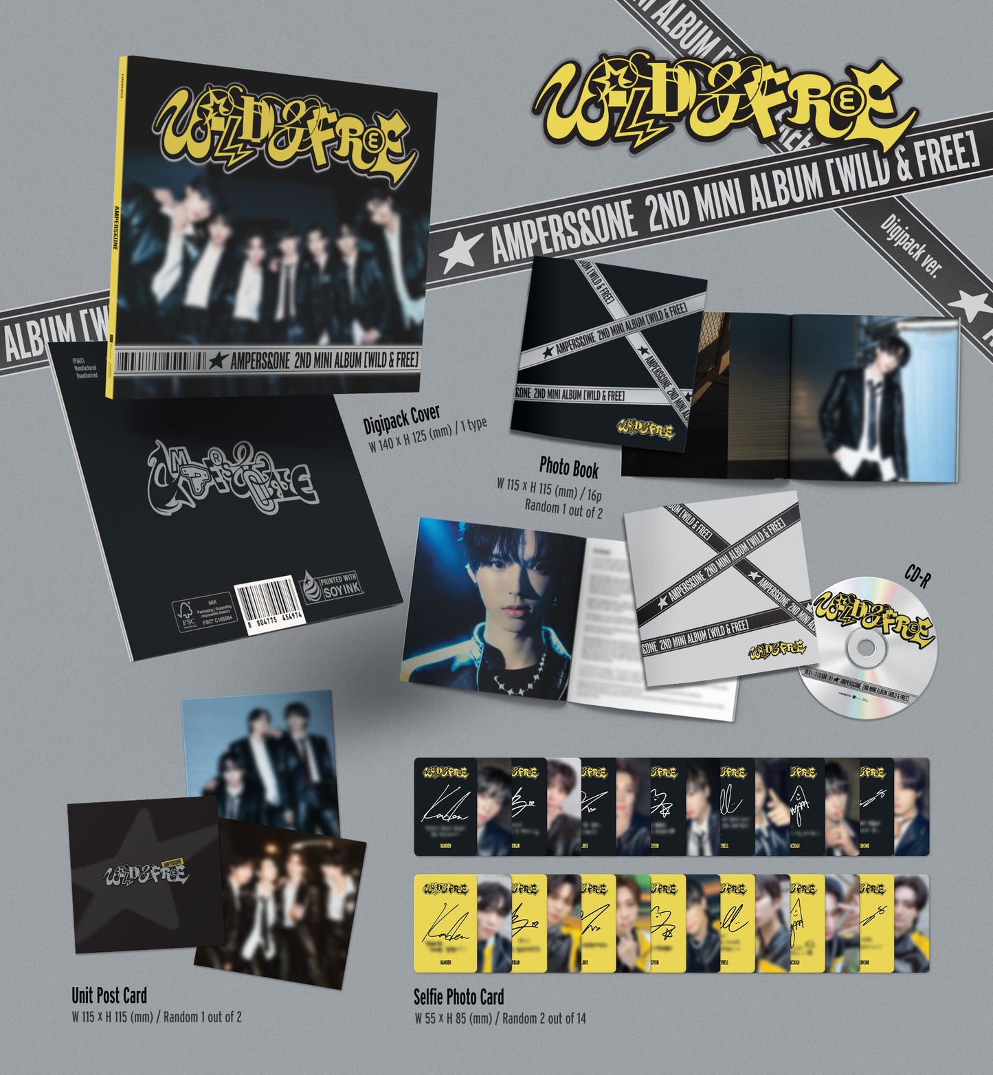 AMPERS&ONE 2nd Mini Album – WILD & FREE (Digipack Ver.)