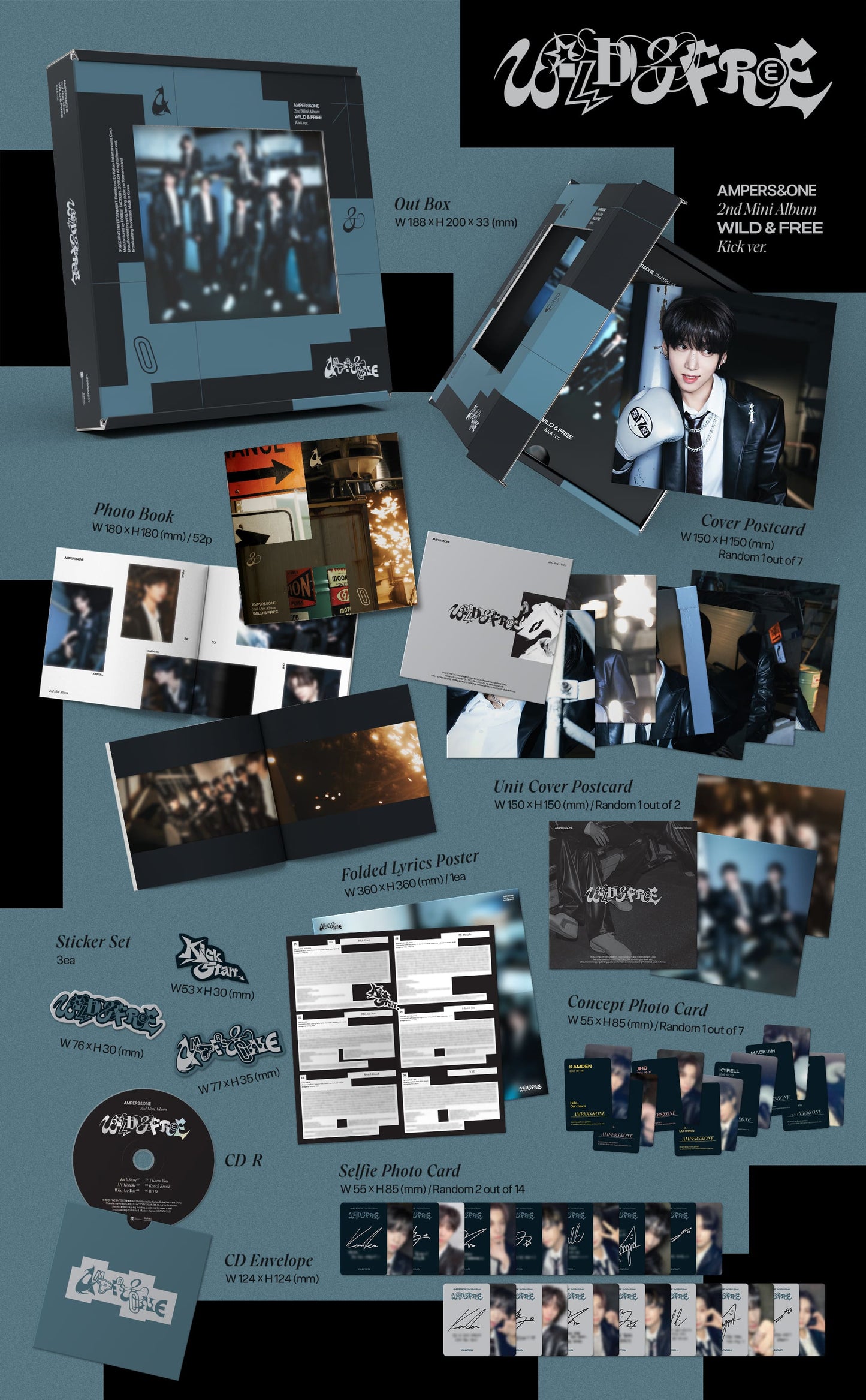 AMPERS&ONE 2nd Mini Album – WILD & FREE (Kick Ver.)