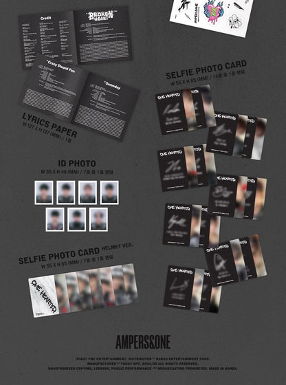 AMPERS&ONE 2ND SINGLE ALBUM – ONE HEARTED (Postcard Ver.)