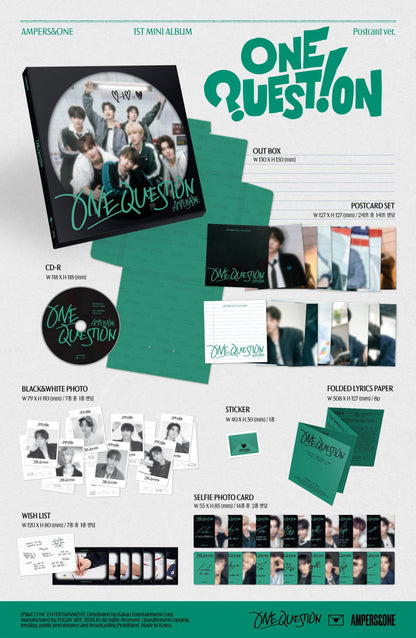 AMPERS&ONE 1ST MINI ALBUM – ONE QUESTION (Postcard Ver.)