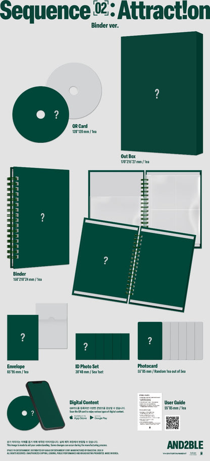 PRE-ORDER: AND2BLE 2nd Mini Album - Sequence 02: Attraction (Binder Ver.)